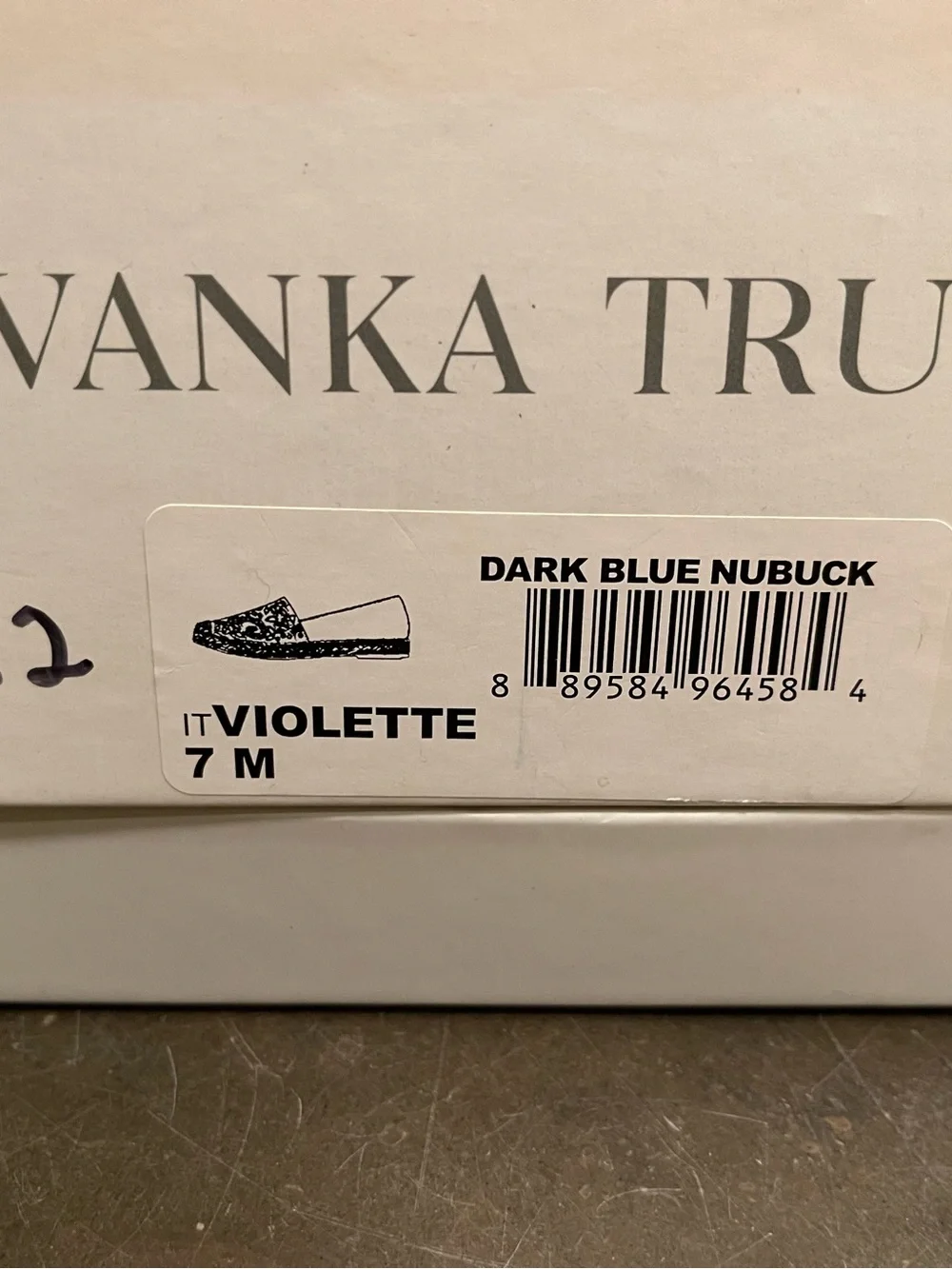 Ivanka Trump Embroidered Navy Espadrille Flats with Lt Blue & Neutral Stitching